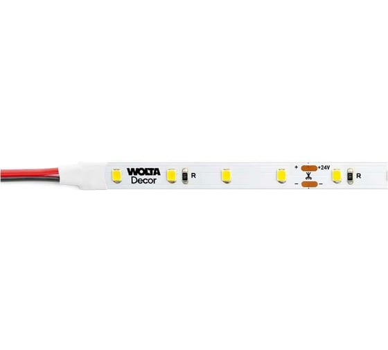 Светодиодная лента Wolta SMD2835 6Вт 3000К 24В IP20 60led/m WLS2835-6W/3000/24H60-01