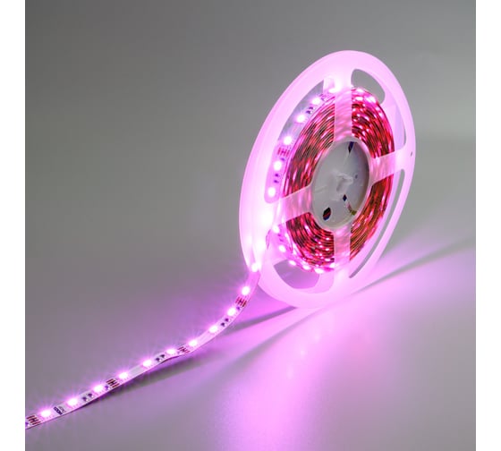 Яркая светодиодная многоцветная лента Wolta 14,4Вт/м, напряжение 12В, RGB, 60 диодов на метр, smd5050, защита IP20, ширина подложки 10 мм, длина 5 м WLS5050-14,4W/RGB/12H60-01