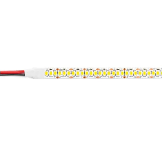 Светодиодная лента Wolta Decor SMD2835 24Вт, 3000К Теплый белый свет, 12В, защита IP20, 240 светодиодов на метр, ширина 10 мм, длина 5 метров, WLS2835-24W/3000/12H240-01