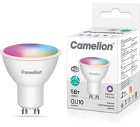 Лампа светодиод. 5Вт GU10 RGB+DIM+CW 220В WiFi Smart Home LSH5/GU10/RGBСW/WIFI Camelion 15948
