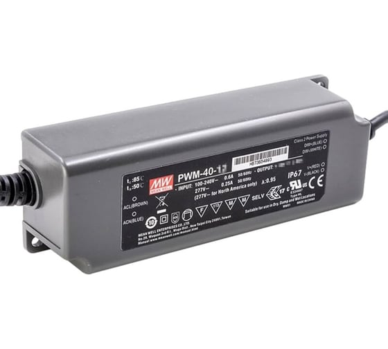 LED-драйвер Mean Well PWM-40-12 AC-DC 40.1Вт Т02281002 1
