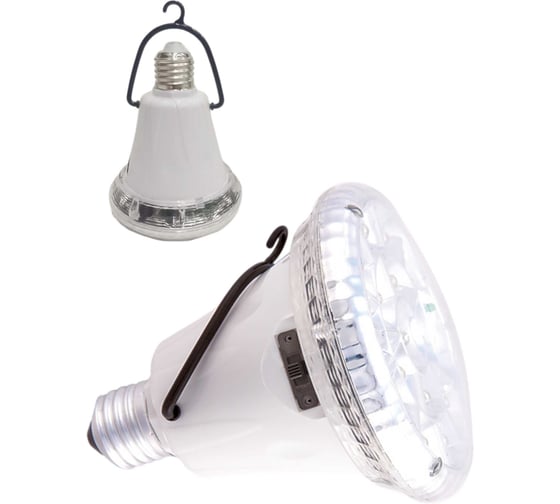 Аварийная лампа светодиодная КРАСНАЯ ЦЕНА R100 150Лм 16LED E27 с встроенным аккумулятором 800мАч для аварийного освещения 4606400607373 1