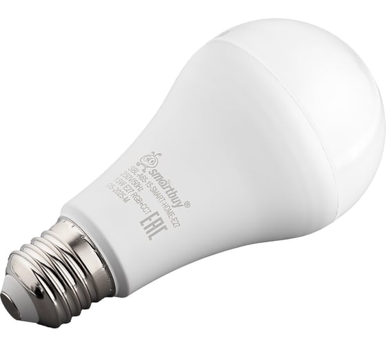 Умная лампочка SMARTBUY с Wi-Fi, Яндекс Алисой А60 15Вт цоколь Е27 SBL-A65-15-SMART-HOME-E27 1