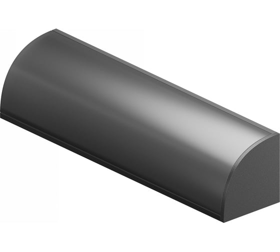 Комплект профиля для светодиодной ленты Geniled угловой 16x16x2000 М20 черный с заглушками и полукруглым черным рассеивателем (4шт) 12139b_ch_4 1