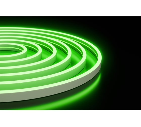 Светодиодный неон Apeyron 24В, 10Вт/м, зеленый smd 2835 120д/м, PCB 8мм, 6х12мм, 5м, IP65 / 17-306 1