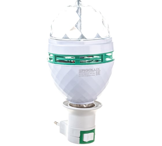 Светодиодная лампа Ergolux LED-A75DIS-3W-E27 DISCO 3Вт Е27 RGB 220-240В 14541