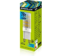 Светодиодная лампа Ergolux LED-G9-7W-G9-4K 7Вт G9 4500К 207-240В 14350