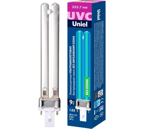 Энергосберегающая бактерицидная лампа Uniel UVCB/G23/CL ESL-PL-9 UL-00007440