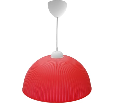 Светильник Apeyron декор, подвесной, Оулу, пластик, 1хЕ27 15Вт, 220В, красный, шнур белый/ 16-26