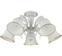 Люстра Schaffner Cuartel 4645-5, цвет белый/золото, 200 Вт Cuartel 4645-5 WH+GD