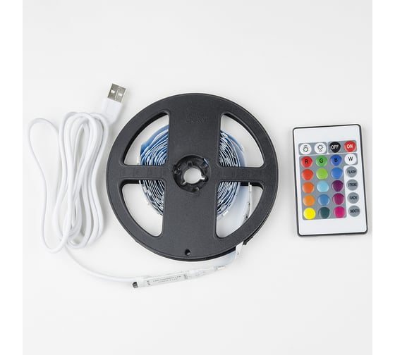 Светодиодная лента Uniel 3M/RGB/1.5M/USB/RC IP20 RUA02C24 блистер ULS-U12 UL-00007534