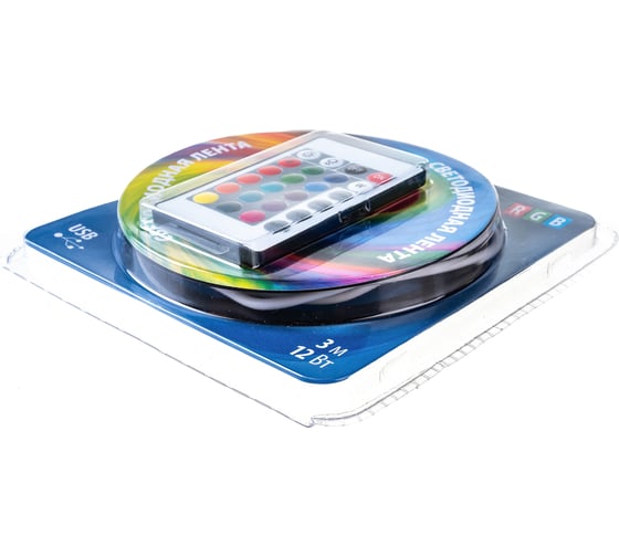 Светодиодная лента Uniel 3M/RGB/1.5M/USB/RC IP20 RUA02C24 блистер ULS-U12 UL-00007534