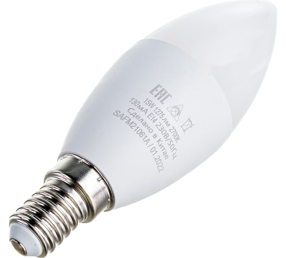 Светодиодная лампа SAFFIT SBC3715 Свеча E14 15W 2700K 55203