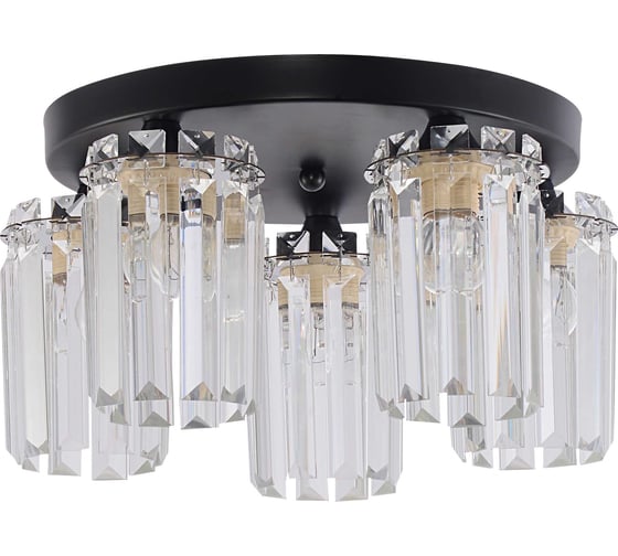 Люстра Schaffner Limitado 4160-5, цвет черный/хром, 300 Вт Limitado 4160-5 BK+CR 1