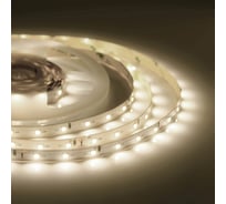 Светодиодная лента Apeyron 24В, 5Вт/м, smd3528, 60д/м, IP20, 400Лм/м, подложка 8мм, 5м, теплый белый 00-344