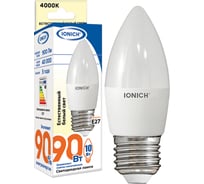 Светодиодная лампа IONICH Свеча ILED-SMD2835-C37-10Вт-900Лм-230В-2700К-E27 1800