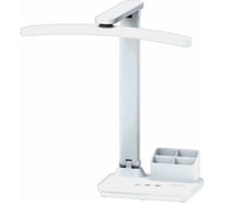 Настольная лампа светильник беспроводная SONNEN PT-401,органайзер, USB,LED, 5Вт,3режима,белый, 238779