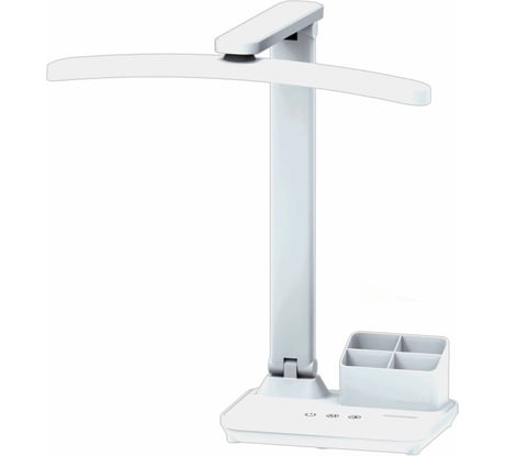 Настольная лампа светильник беспроводная SONNEN PT-401,органайзер, USB,LED, 5Вт,3режима,белый, 238779