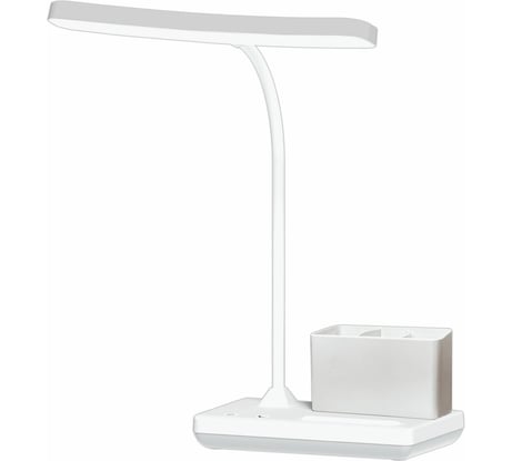Настольная лампа светильник беспроводная SONNEN PT-301,органайзер,USB,LED,4Вт,3режима,белый, 238778