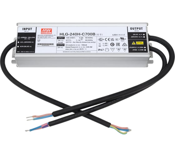 LED-драйвер Mean Well HLG-240H-C700B AC-DC 249.9Вт Т02294999 1