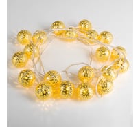 Гирлянда нить Eurosvet 400-003 золото, теплый белый свет с эффектом мерцания a049835