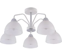 Люстра Schaffner Ligero 4235-5, цвет белый/хром, 300 Вт Ligero 4235-5 WH+CR