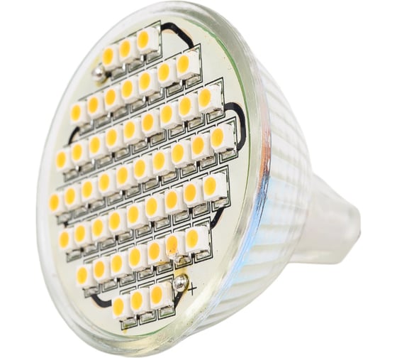 Светодиодная лампа Wonderful GU 5.3 (SMD) (48 диодов без стекла) 4W/220V/MR16/2700K 902932 1