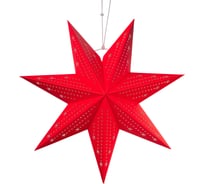 Бумажная звезда со светодиодной гирляндой CAMELION LGТ-001 красная, 45 см 16145