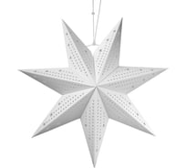Бумажная звезда со светодиодной гирляндой CAMELION LGT 002 белая, 45 см 16154