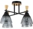 Люстра Schaffner 4xE27/40W (47*47*29) Traccia 4535-4 BK+WOOD 1