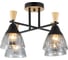 Люстра Schaffner 4xE27/40W (47*47*29) Traccia 4535-4 BK+WOOD 2