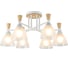 Люстра Schaffner 6xE27/40W (60*60*30) Traccia 4535-6 WH+WOOD 2