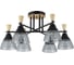 Люстра Schaffner 6xE27/40W (60*60*30) Traccia 4535-6 BK+WOOD 1