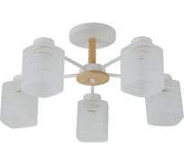 Люстра Schaffner 5xE27/40W (56*56*27) Cruzado 4560-5 WH+WOOD