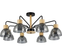 Люстра Schaffner 8xE27/40W (82*82*32) Cizalla 4585-8 BK+WOOD
