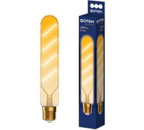 Светодиодная филаментная лампа ФОТОН LED T30/185 4Вт E27 2200К, теплый свет, 23937