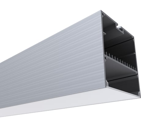 П-образный подвесной алюминиевый профиль Apeyron для LED ленты серебро, 70х70мм 08-28