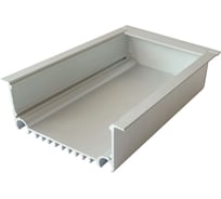 П-образный встраиваемый алюминиевый профиль Apeyron для LED ленты серебро 08-29-01