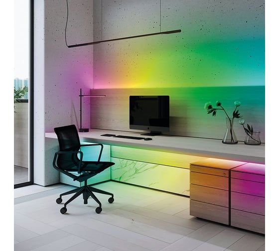 Светодиодная лента FERON LS606/ 60SMD 5050 /м 14,4Вт/м 12V 5000х10х2,32мм RGB 41449