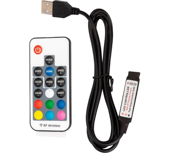 Контроллер Wolta Decor USB с пультом мини 5-12В WLC-CP/02 1