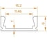 Алюминиевый анодированный профиль Wolta Decor 2000x15,2x6 мм WAP-15/6/2000-A 3