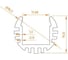 Алюминиевый анодированный профиль Wolta Decor 2000x18,3x15,6мм WAP-18/15/2000-А 3