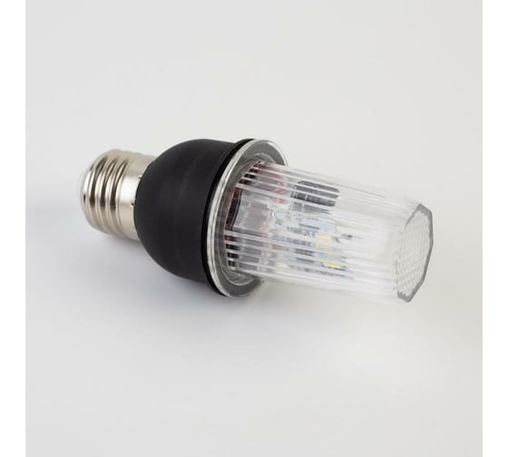 Светодиодная лампа Luazon Строб, прозрачная, Е27, 4LED, 3 Вт, 220 В, 3000К, т-белое свечение 5080681