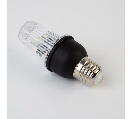 Светодиодная лампа Luazon Строб, прозрачная, Е27, 4LED, 3 Вт, 220 В, 3000К, т-белое свечение 5080681