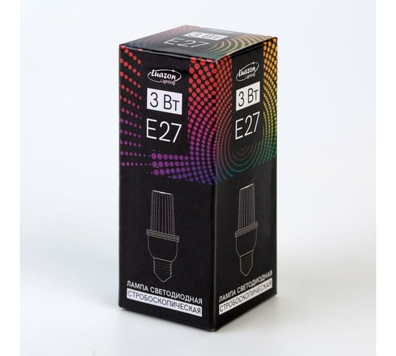 Светодиодная лампа Luazon Строб, прозрачная, Е27, 4LED, 3 Вт, 220 В, синее свечение 5080680