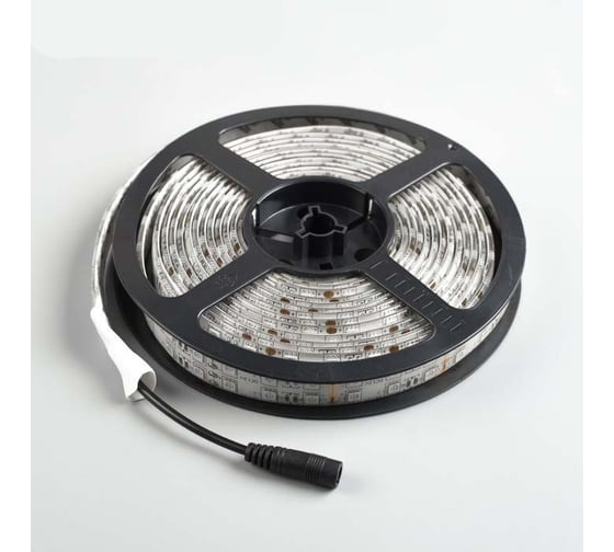 Светодиодная лента Luazon 12В, SMD5050, 5 м, IP65, 120 LED, 28.8 Вт/м, 10-12 Лм/1 LED, DC, ЖЁЛТЫЙ 848561