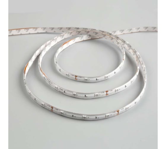 Светодиодная лента Luazon 12В, SMD5050, 5 м, IP65, 30 LED, 7.2 Вт/м, 14-16 Лм/1 LED, DC, ЗЕЛЁНЫЙ 883926