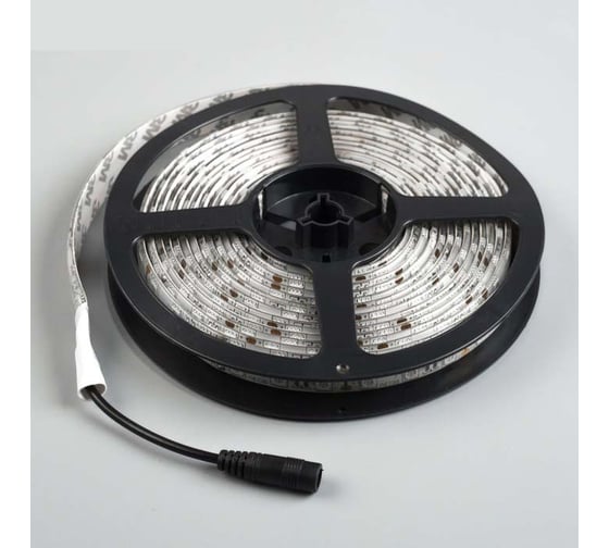 Светодиодная лента Luazon 12В, SMD5050, 5 м, IP65, 120 LED, 28.8 Вт/м, 10-12 Лм/1 LED, DC, ЗЕЛЁНЫЙ 848558