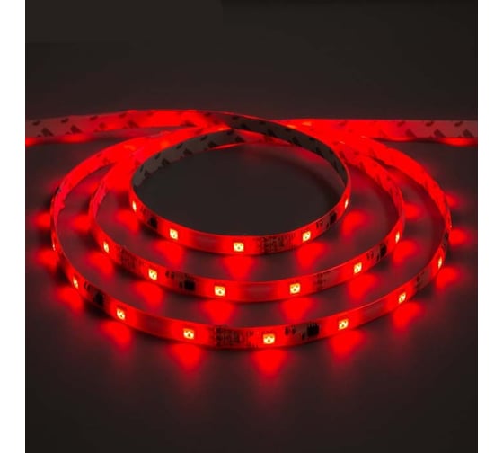 Светодиодная лента Luazon Бегущий огонь DC 12 В, 7.2Втм, 30SMD5050, 5м, IP65, автономная, КРАСНЫЙ 848580