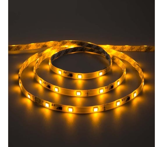 Светодиодная лента Luazon Бегущий огонь DC 12 В, 7.2Втм, 30SMD5050, 5м, IP65, автономная, ЖЁЛТЫЙ 848581